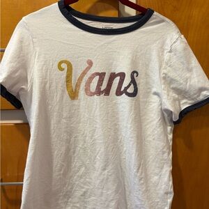 Vans Women’s Medium Ringer Graphic Logo T-Shirt Tee